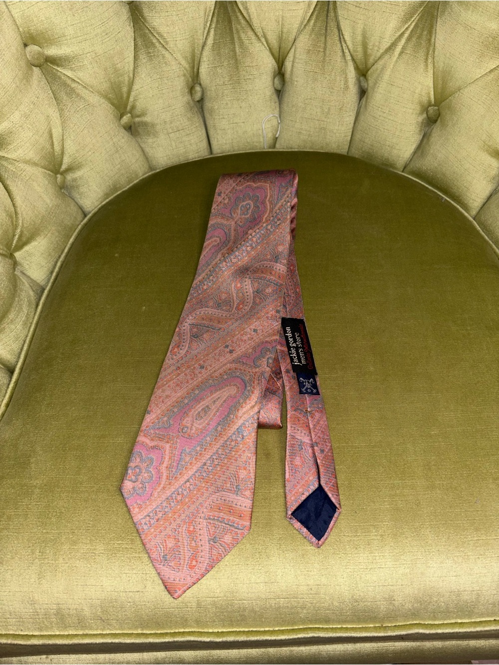 Polo by Ralph Lauren Pink Paisley Silk Tie - Picture 2 of 6